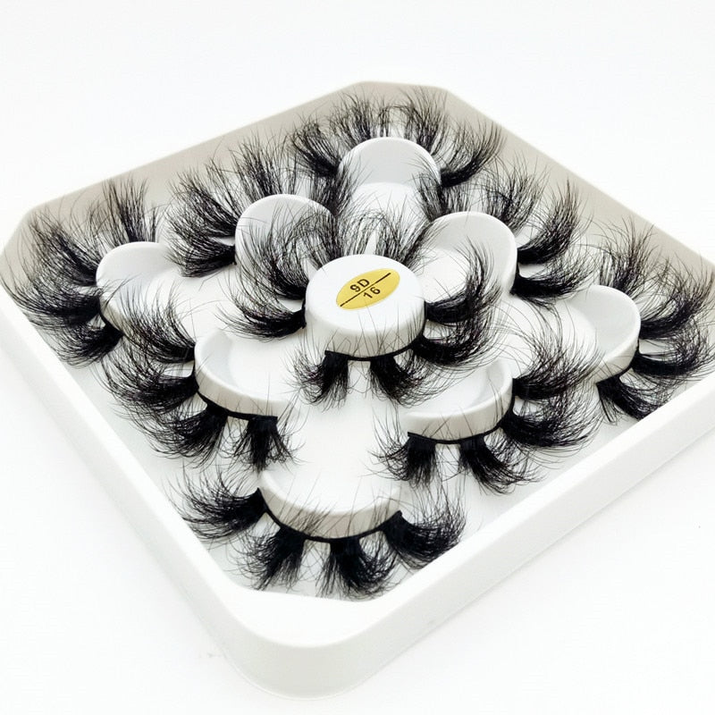 3/5/8 Pairs 3D Mink Lashes 25mm Dramatic Volume Eyelashes Mink Natural Long Silk Eyelashes Beauty Makeup Eyelash Extension Tool