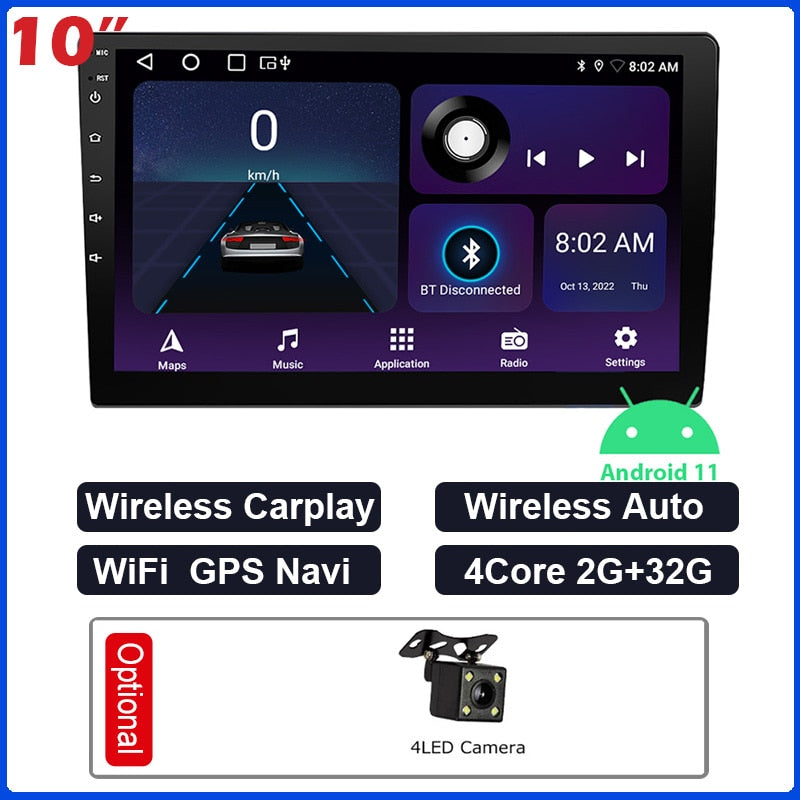 ESSGOO Carplay Car Radio 2 Din 7"/9"/10" MP5 Player GPS Navigator Wireless Android Auto 2.5D IPS Screen Wi-Fi DSP Car Autoradio