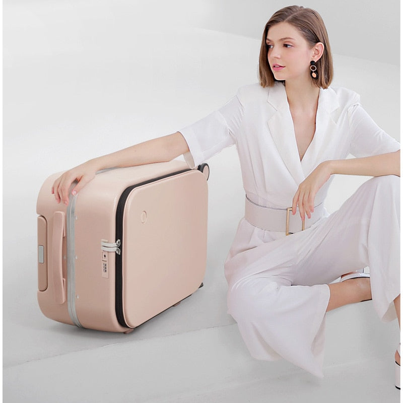 Mixi Patent Design Aluminum Frame Suitcase Carry On Rolling Luggage Beautiful Boarding Cabin 18 20 24 Inch M9260