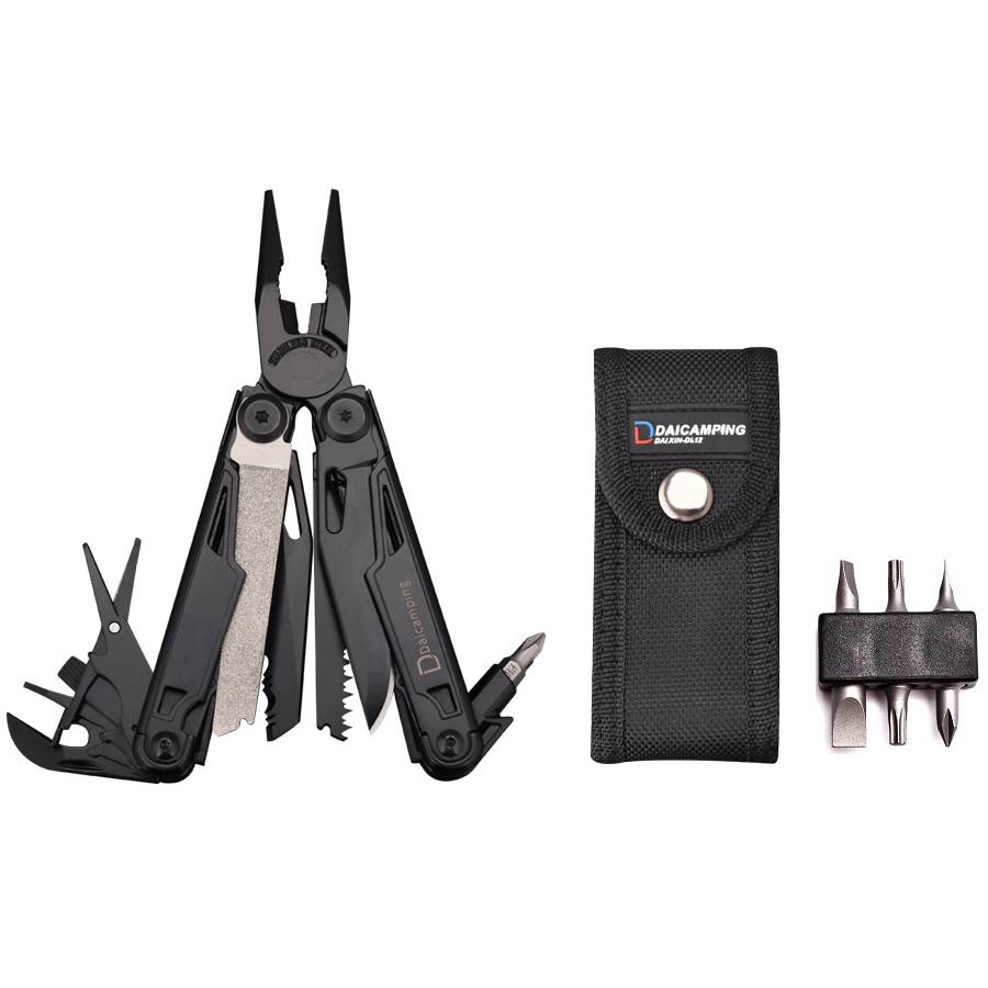 Daicamping DL12 Clip Multifunctional Clamps 7CR17MOV Folding Knife Tools Multitools Cable Camping Gear Multi Pliers Multi-Tools