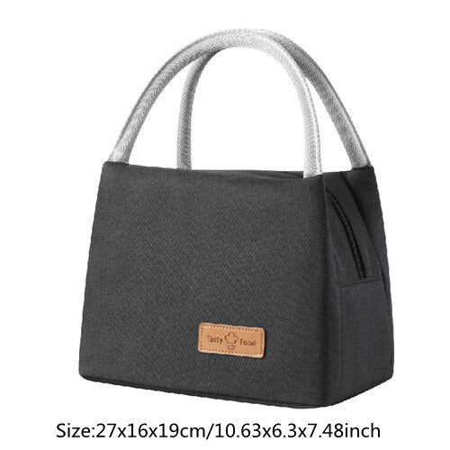 Thermal Lunch Bag Women Portable Insulated Cooler Bento Tote Family Travel Picnic Drink Fruit Food Fresh Organizer Accessories