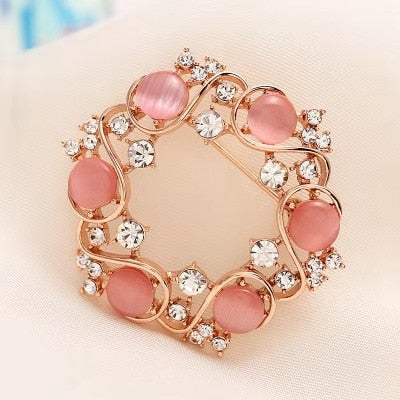 New 2021 Factory Direct Korean-Style Elegant Crystal All-match Brooch Gift Fashion Alloy Accessory Women&#39;s Corsage