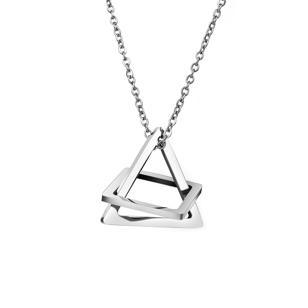 Hot Fashion Geometric Men Pendant Necklace Classic 316L Stainless Steel Chain Necklace For Man Male Punk Jewelry Party Gift