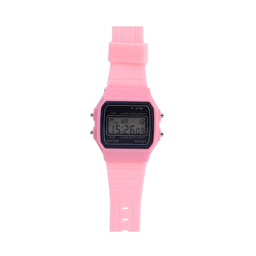 Luxury F91W Band Watch Waterproof Retro Digital Stainless Steel Sports Military Watches Men Women Electronic Wrist Watch Clock