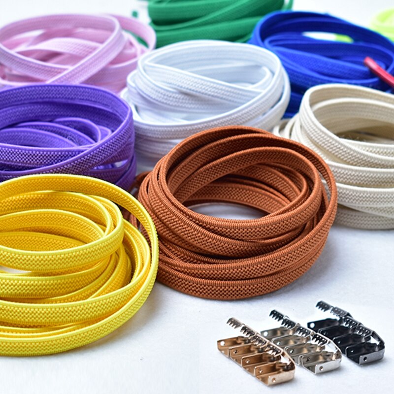 No Tie Flat Hiking Running Shoe Lace Elastic Shoelaces Outdoor Leisure Sneakers Quick Safety Flat Shoelace Kids Adult Lazy Laces