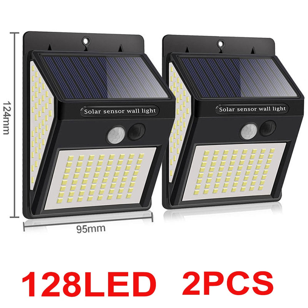 268 LED Reflector Solar Power Patio Lights for Garden Decoration Motion Sensor Spotlights Outdoor Lighting Waterproof Wall Lamps