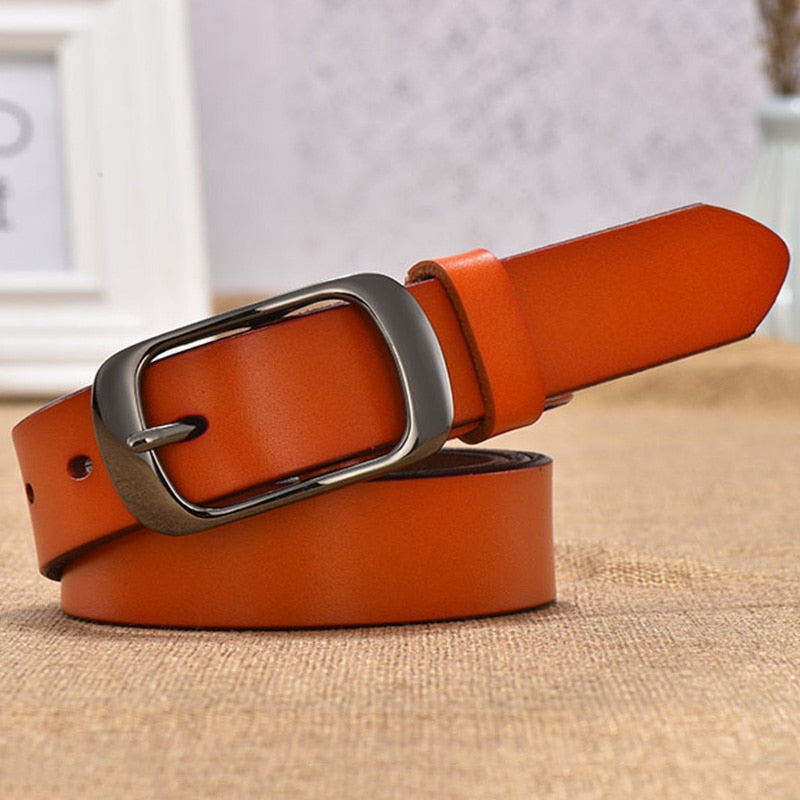 Women's strap casual all-match Women brief genuine leather belt women strap pure color belts Top quality jeans belt WH001