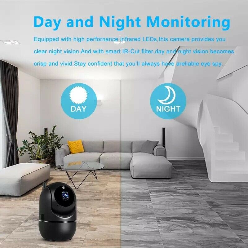 Ycc365 Plus 1080P Cloud HD IP Camera WiFi Auto Tracking Camera Baby Monitor Night Vision Security Home Surveillance Camera