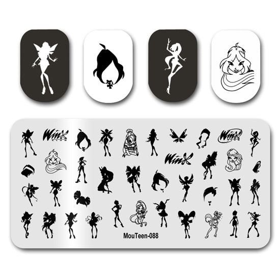 Nail Stamping MouTeen148 Cartoon Big Size Head Disney Nail Plates Stamp King Manicure Set For Nail Art Stamping