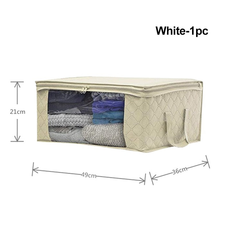 Non-Woven Clothes Storage Bag Folding Quilt Dust-Proof Cabinet Finishing Box Home Storage Supplies Space Bags organizador