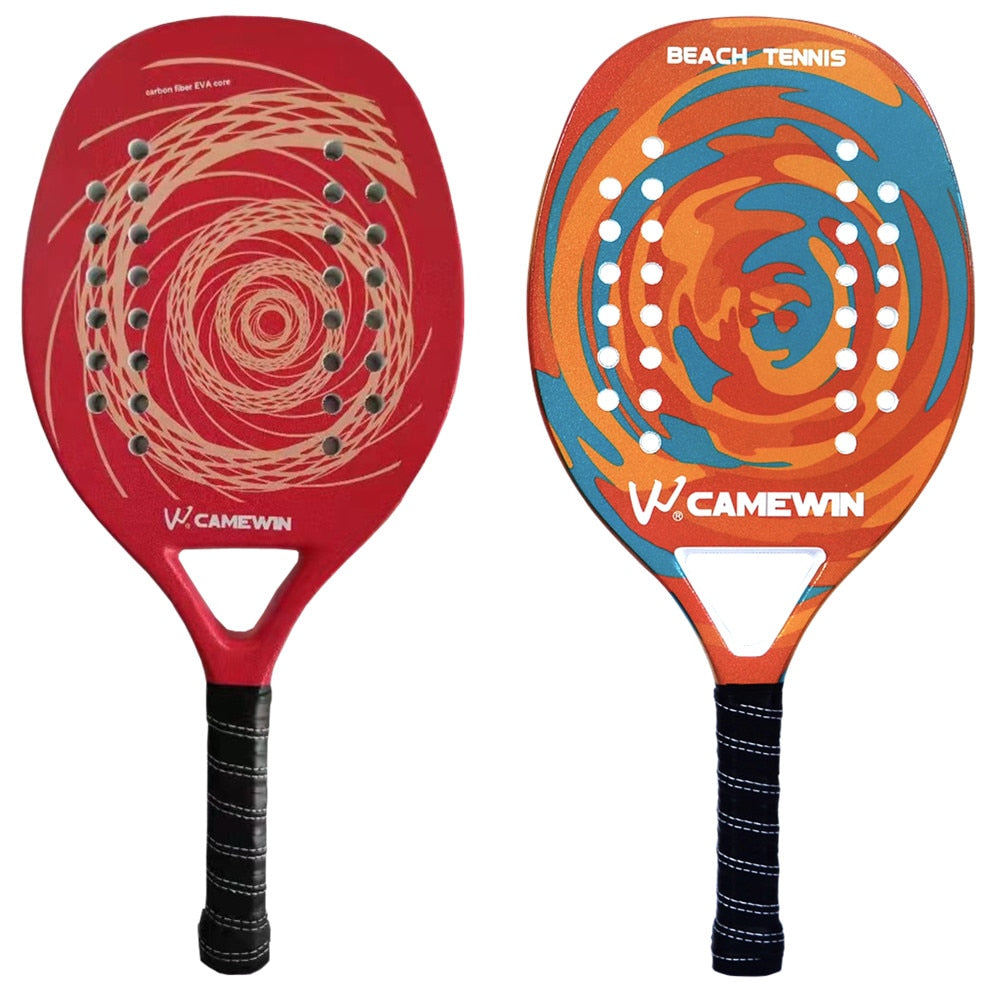 CAMEWIN Professional Beach Tennis Racket Carbon Fiber Beach Racket Protector Can Be Matched With