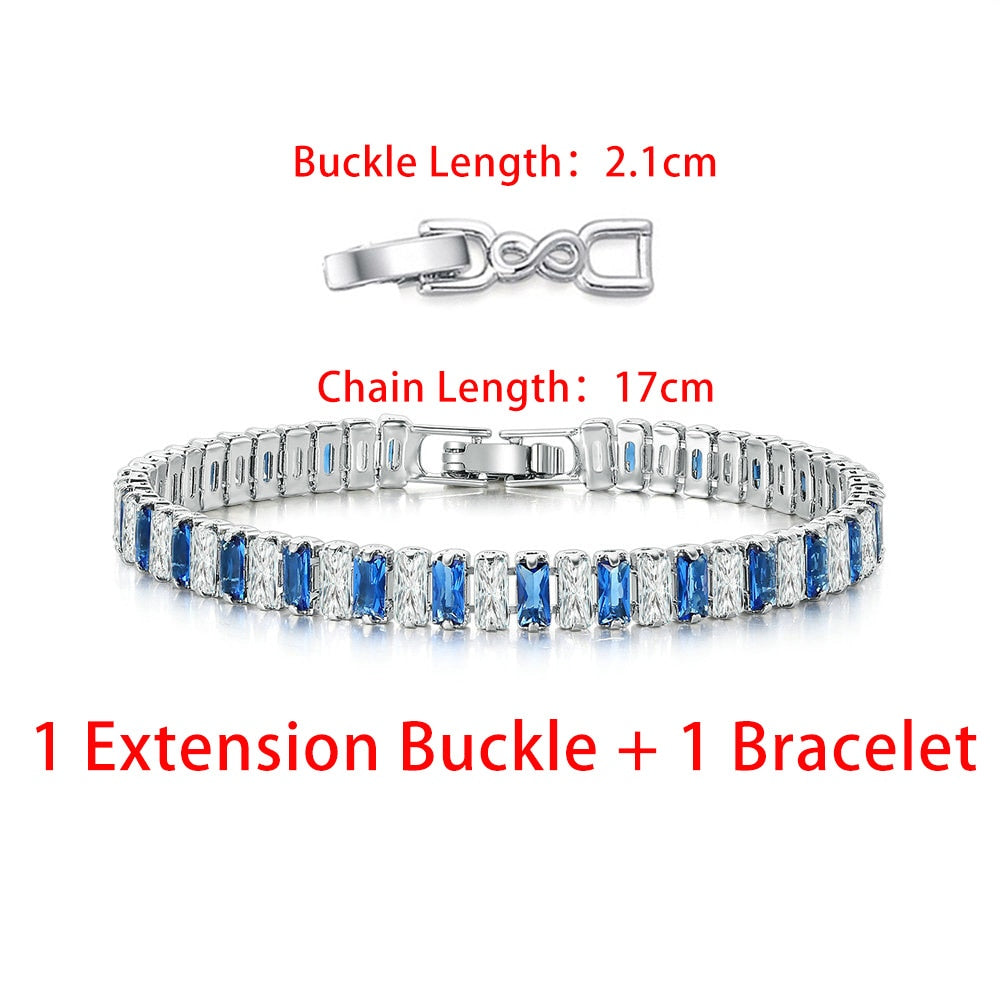 Iced Out Zircon Tennis Bracelet For Women Luxury Crystal Bracelets Men&#39;s Hand Chain Hippie Trendy Accessories Jewelry Gifts H167