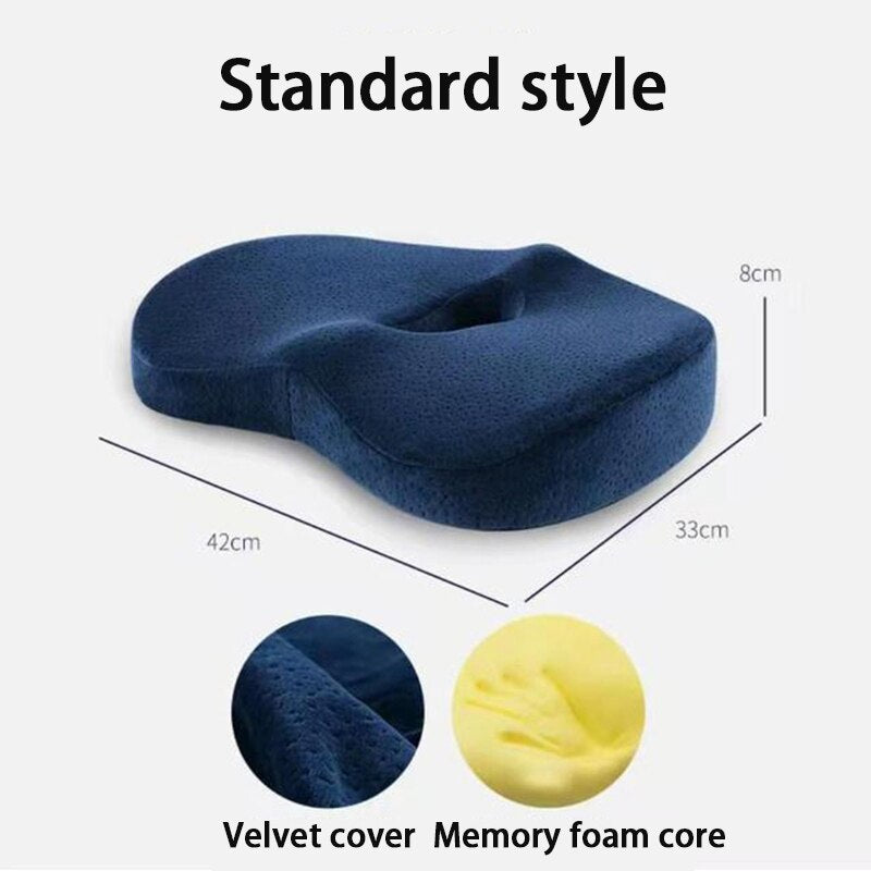 Memory Foam Hemorrhoid Seat Cushion Hip Support Orthopedic Pillow Coccyx Office Chair Cushion Car Seat Wheelchair Massage Pillow