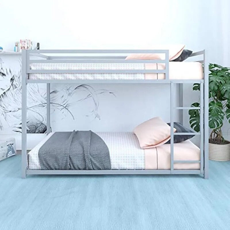 Miles Metal Bunk Bed, Silver