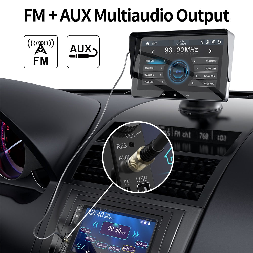 Universal 7inch Car Radio Multimedia Video Player Wireless Carplay And Wireless Android Auto Touch Screen For Nissan Toyota Car