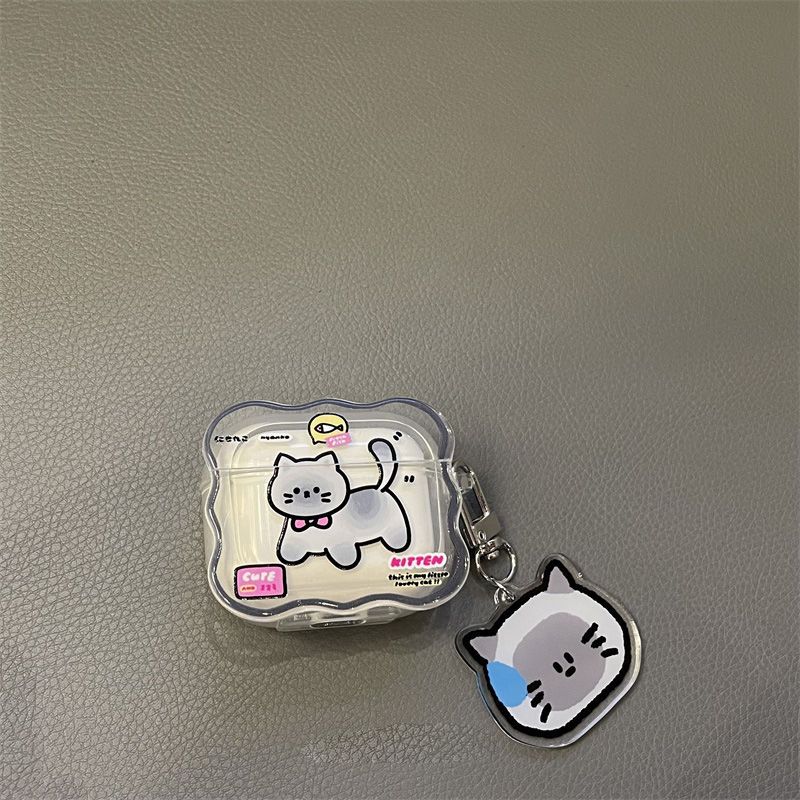 Cute Cartoon Cat TPU Case For Apple Airpods 1 2 3 Earphone Coque Soft Wave Silicone Funda For Airpods Pro 2nd Cover Earpods Case