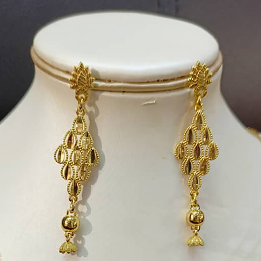 18K Gold Color Ethiopian Necklace Jewelry Sets Gold Color Earrings and Necklace Wedding Party African Accessories Gifts