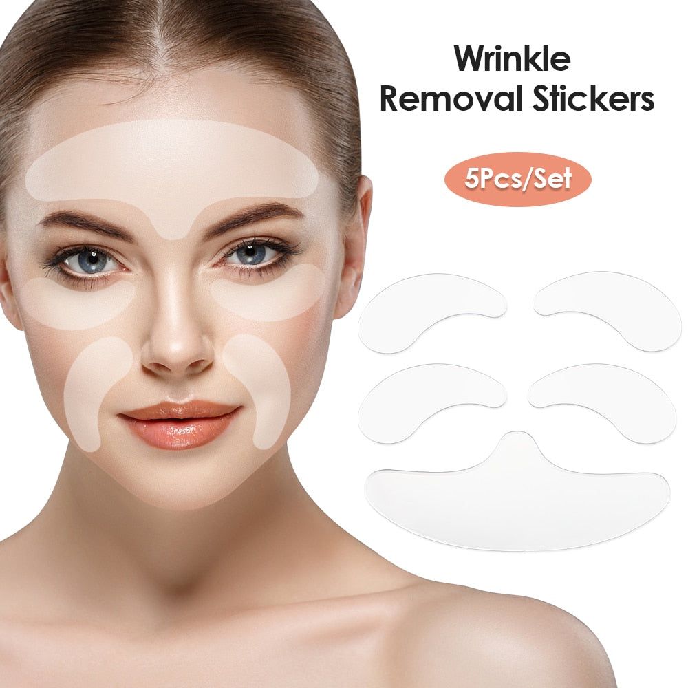 Fashion Silicone Anti-Wrinkle Pad Face Forehead Neck Hand Care Skin Lifting Tool Sticker Pad Anti-Wrinkle Aging Patch Reusable