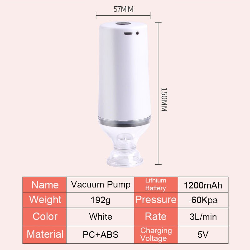 Mini Vacuum Pump for Clothes Food Vacuum Storage Bag  USB Charging Electric Fresh-keeping Sealing Machine Home Travel Tool