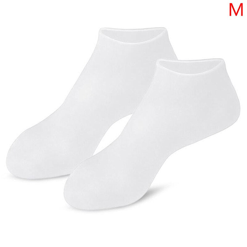 1Pair Feet Care Socks Spa Home Use New Silicone Moisturizing Gel Heel Socks Cracked Foot Skin Care Protectors Anti Cracking