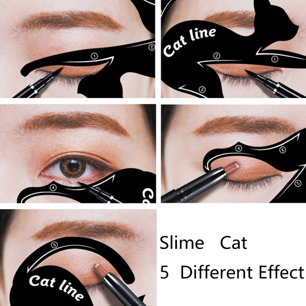 New Beautiful Big Eye Makeup Tool, Black Liquid Eyeliner & Cat Eye Liner Stencil, Eye Arrow Drawing Stencil, Makeup Tools
