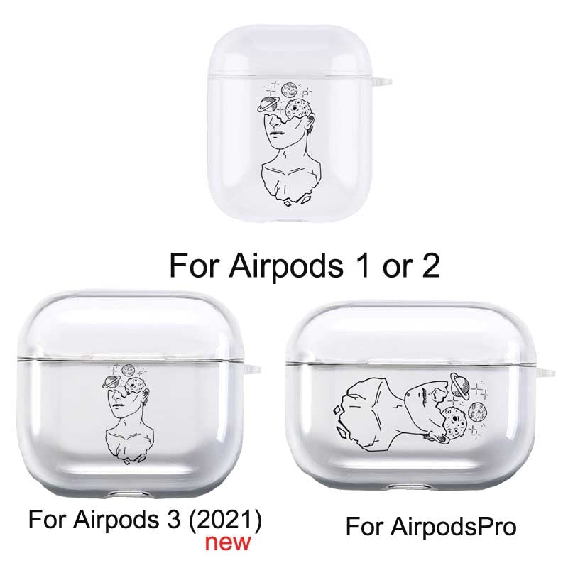 Cover For Apple Airpods 2 1 3 Case Earphone Coque Soft Protector Fundas Airpods Pro 2nd Air Pods Covers Earpods Line Kiss Couple