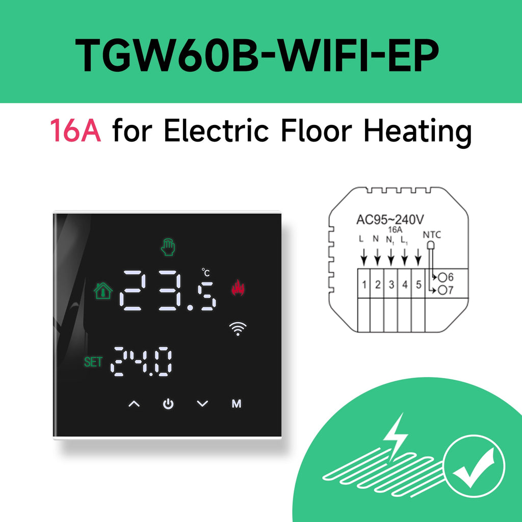 Beok Tuya Smart Home Thermoregulator WIFI Warm Floor Thermostat for Electric Heating Temperature Controller Gas Boiler Yandex