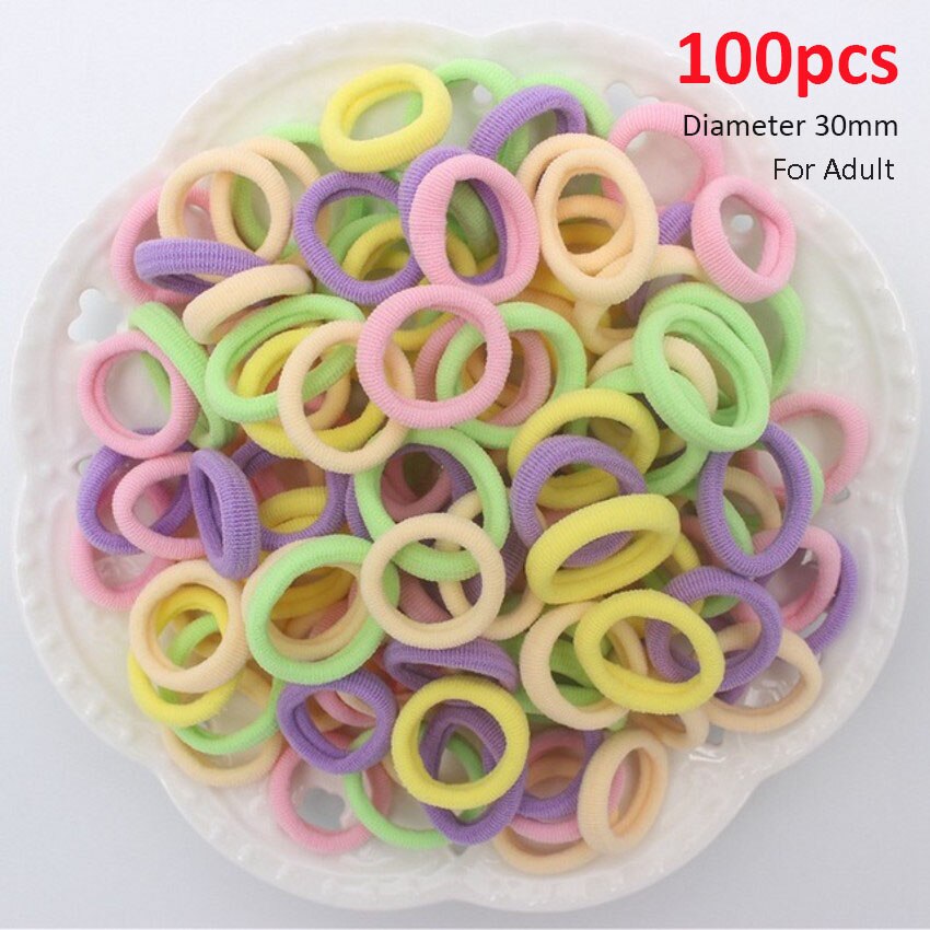 50/100Pcs High Elastic Hair Bands for Women Girls Colorful Hairband Rubber Ties Ponytail Holder Scrunchies Kids Hair Accessories