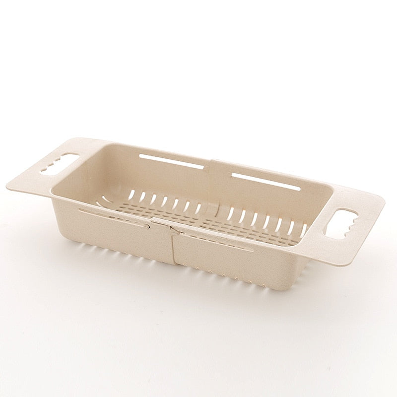 Adjustable Dish Drainer Sink Drain Basket Washing Vegetable Fruit Plastic Drying Rack Kitchen Accessories Organizer H1235