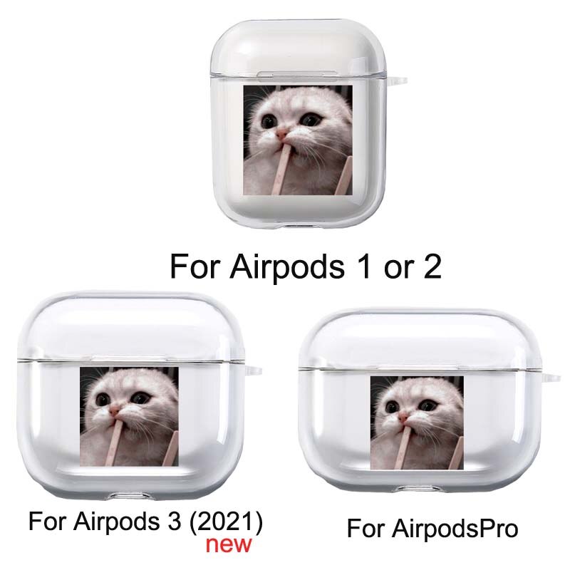 TPU Cover For Apple Airpods 2/1 3 Earphone Coque Soft TPU Cute Cat Protector Fundas Airpods Pro Air Pods 3 Covers Earpods Case