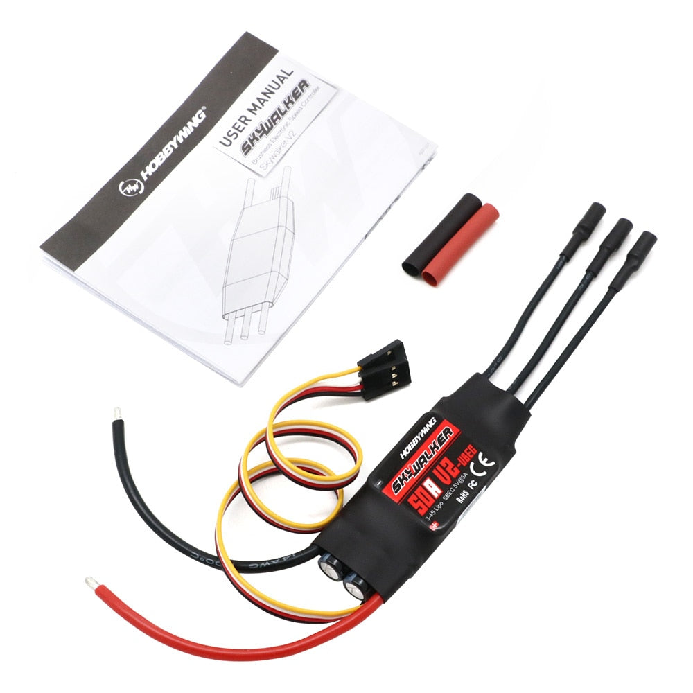 Hobbywing Skywalker 40A 50A 60A 80A 15A 20A 30A V2 ESC Speed Controller With UBEC For RC Airplanes Helicopter