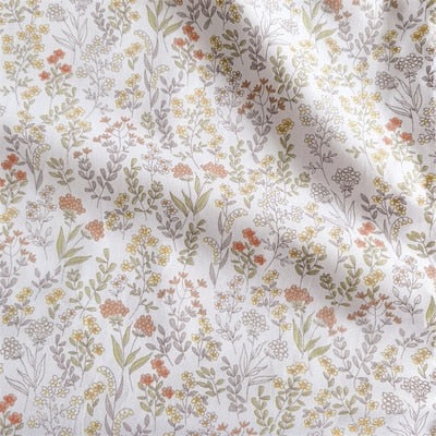 Fresh Floral Twill Cotton Fabric (50x160cm) - Ideal for DIY Baby Clothes, Newborn Pajamas, Quilt Covers, and Bed Sheets - High-Quality Sewing Cloth for Crafting