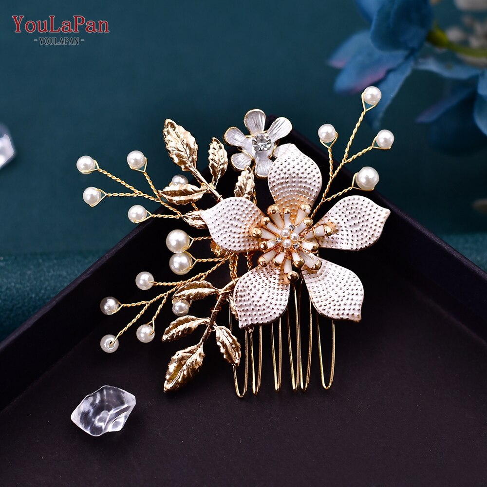 YouLaPan HP133 Rhinestone Crystal Bridal Hair Accessories Women Hair Comb Bride Hair Clips Flower Hair Pins Party Headpiece