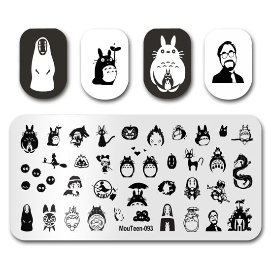 Nail Stamping MouTeen148 Cartoon Big Size Head Disney Nail Plates Stamp King Manicure Set For Nail Art Stamping