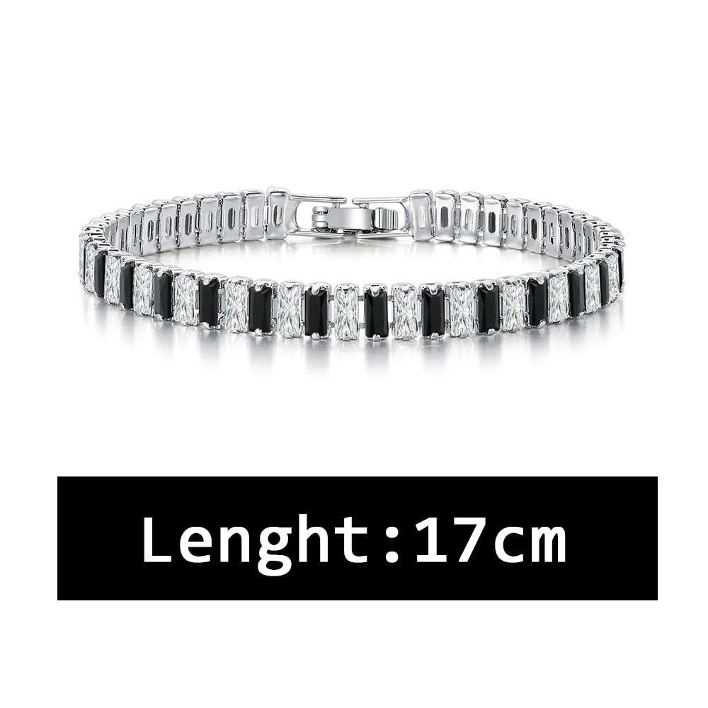 Luxury CZ Tennis Bracelet for Women Gold Color Bangle Korean Style Crystal Hand Chain Fashion Jewelry Zirconia Accessories H167