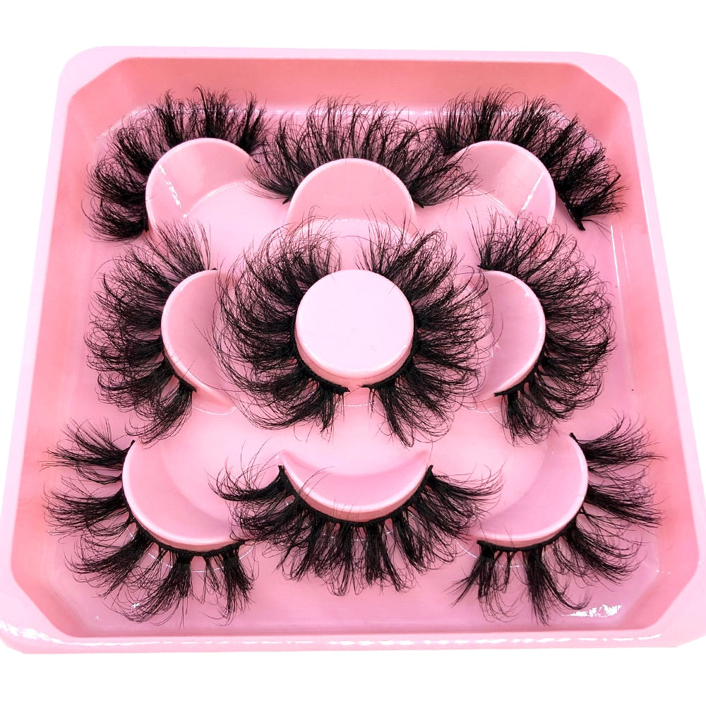 2023 New 5 pairs natural false eyelashes fake lashes long makeup 3d mink lashes eyelash extension mink eyelashes short eyelashes