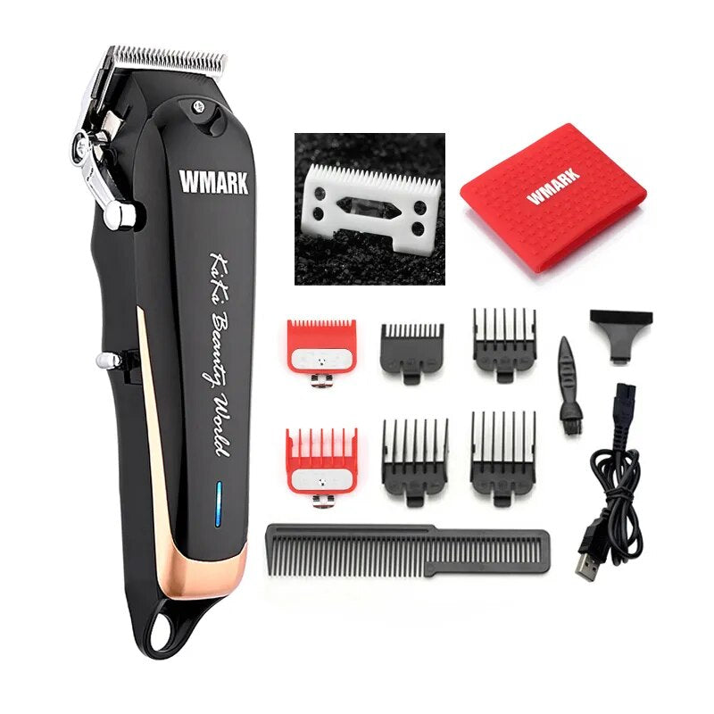 WMARK NG-103Plus NG-103B Professional Cordless Hair Clippers Hair Cutter Hair Cutting Machine Hair Trimmer 6500 rpm