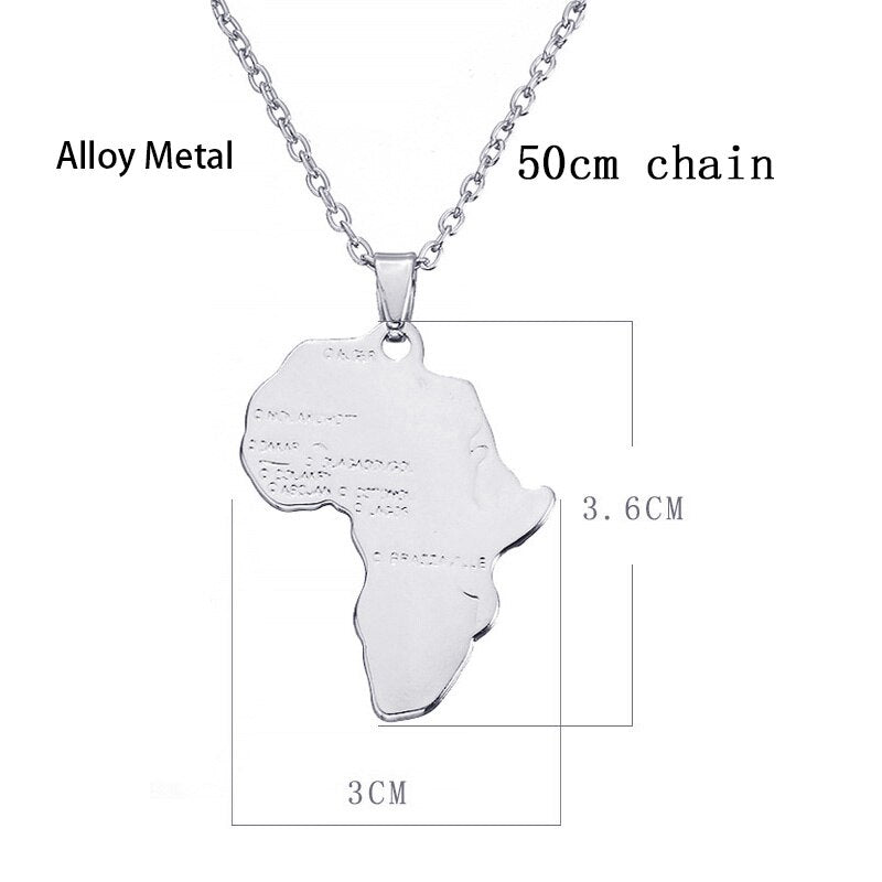 Mode Statement Halskette Frauen geometrische Anhänger Halskette Kragen Schmuck Origami Afrika globale Weltkarte Halskette