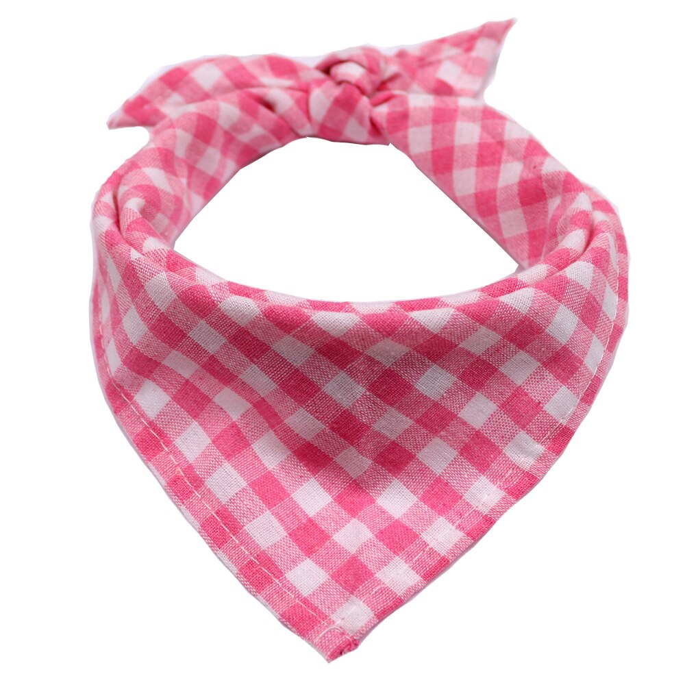 1 Pcs Dog Cat Puppy Bandanas Cotton Plaid Pet Bandana Scarf Bow tie Collar Cat Small Middle Large Dog Grooming Products Dog Bibs