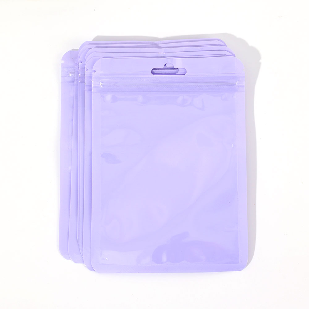 10-50pcs Zip Bags Candy Colors Pouches Reclosable Plastic Jewelry Cookie Food Storage Bag Zipper Bags Clear Gift Packaging Case