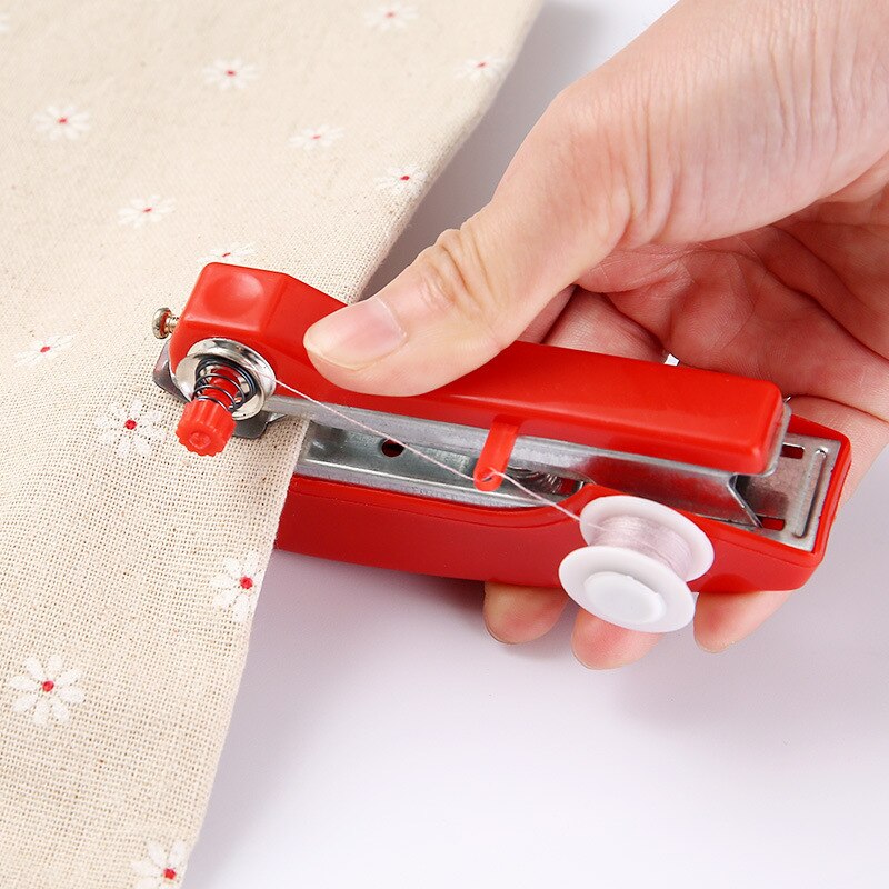 1PC Mini Sewing Machines Needlework Cordless Hand-Held Clothes Useful Portable Sewing Machines DIY Apparel Sewing Fabric Tool