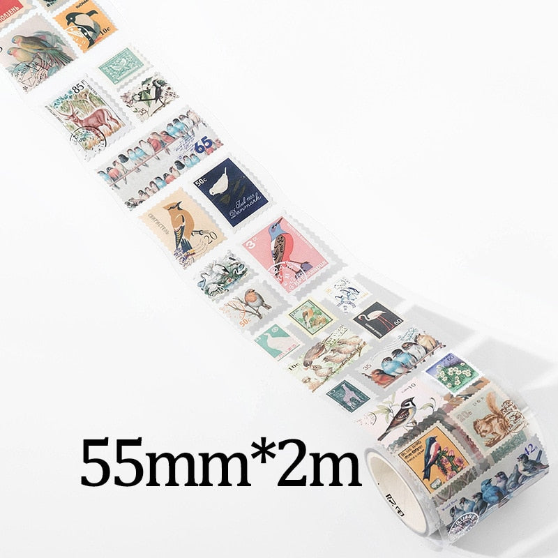 Vintage Natural Post Office Masking Washi Tape Retro Stamp Decorative Adhesive Tape Diy Scrapbooking Sticker Label Stationery