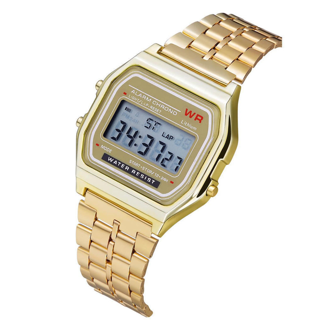 Luxury F91W Band Watch Waterproof Retro Digital Stainless Steel Sports Military Watches Men Women Electronic Wrist Watch Clock