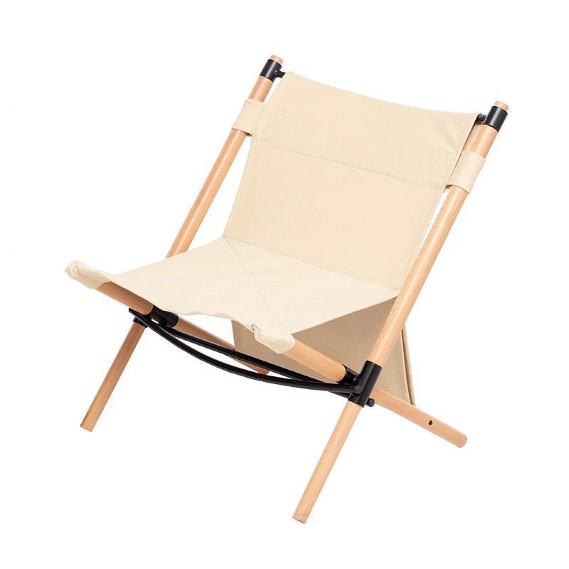 Garden Outdoor Camping Chair Solid Wood Kermit Chair Folding Stick Chair Lunch Break Back Chair Beach Balcony Leisure Chair