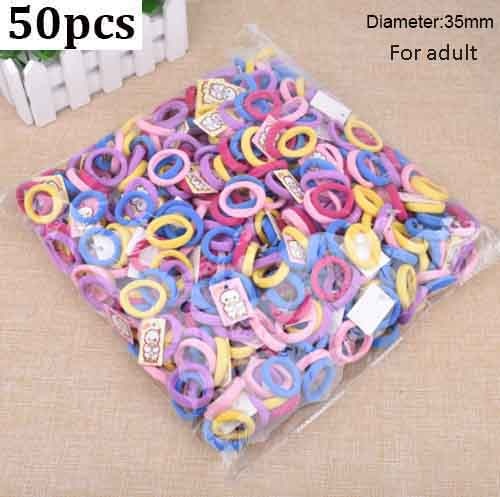 50/100Pcs High Elastic Hair Bands for Women Girls Colorful Hairband Rubber Ties Ponytail Holder Scrunchies Kids Hair Accessories