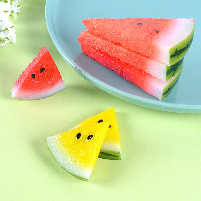 Watermelon/Lemon/Pineapple Fruit Slices Artificial Fruits Fake Fruits for Kitchen Decor Shooting Props Plastic Fruit Photo Model