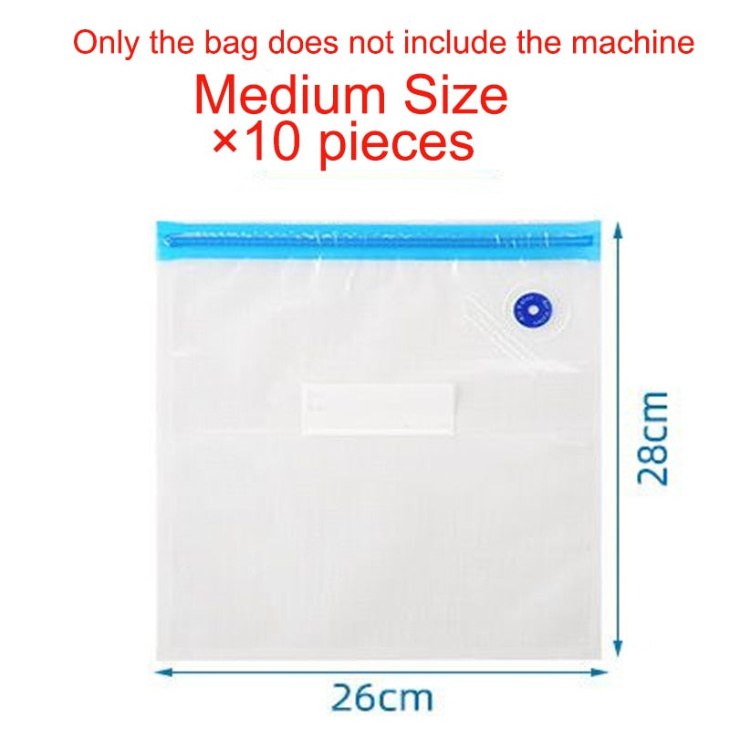 Handheld Food Vacuum Sealer Packaging Machine Film Container USB Sealer Vacuum Packer With 5 or 10pcs Vacuum Zipper Bags