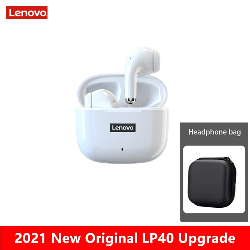 Lenovo lp40 pro /LP40 Bluetooth Earphone 5.0 Immersive Sound  TWS With Microphone Touch Control For Long Standby Time Motion