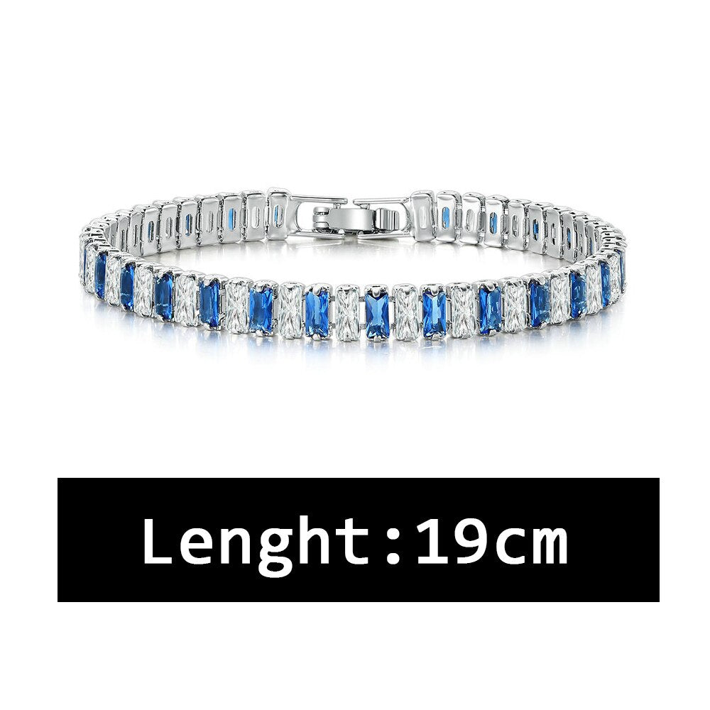 Luxury CZ Tennis Bracelet for Women Gold Color Bangle Korean Style Crystal Hand Chain Fashion Jewelry Zirconia Accessories H167