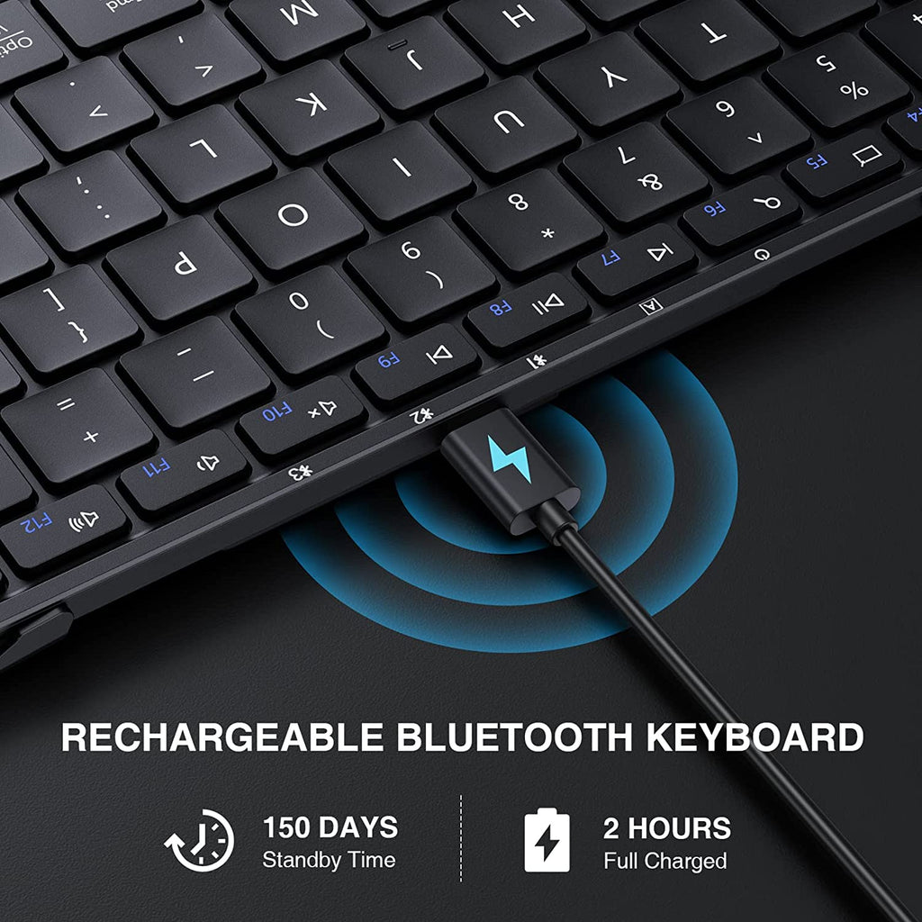 ProtoArc XK01 Bluetooth Wireless Keyboard Foldable Portable Mini Keyboards for Windows iOS Android Tablet PC Smartphone